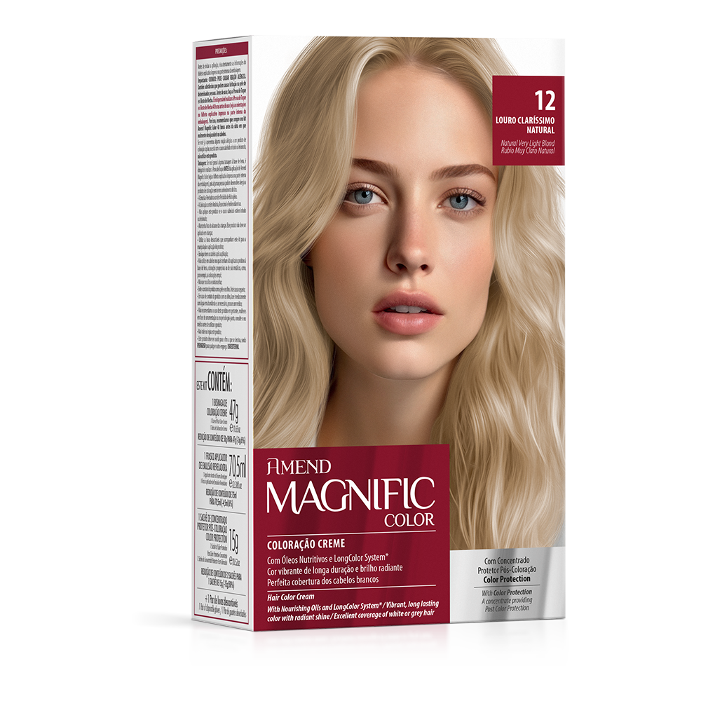 Kit Coloração Amend Magnific Color 12 Louro Claríssimo Natural